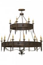 Meyda Green 162417 - 69"W Calandra 18 LT Two Tier Chandelier