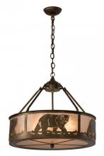 Meyda Green 164099 - 22"W Black Bear Inverted Pendant