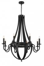 Meyda Green 166800 - 42" Wide Barrel Stave Metallo 8 Light Chandelier