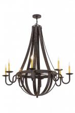 Meyda Green 169875 - 48"W Barrel Stave Metallo 8 LT Chandelier