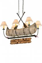 Meyda Green 172241 - 36"L Personalized Canoe 6 LT Chandelier