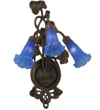 Meyda Green 17234 - 10.5"W Blue Pond Lily 3 LT Wall Sconce