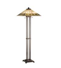 Meyda Green 17385 - 63"H Diamond Band Mission Floor Lamp