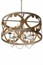 Meyda Green 181314 - 36"W Pradelles 6 LT Chandelier