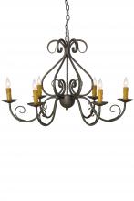 Meyda Green 182580 - 36" Wide Jenna 6 Light Chandelier