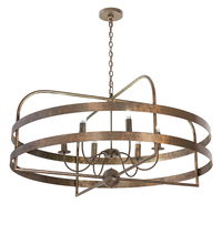 Meyda Green 197214 - 48" Wide Aldari 6 Light Chandelier