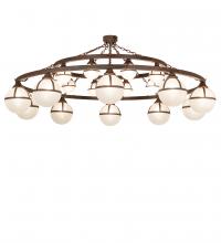 Meyda Green 200284 - 84" Wide Bola Tavern 20 Light Two Tier Chandelier