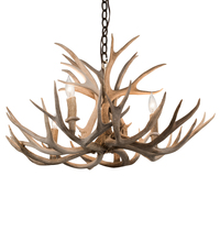 Meyda Green 200455 - 30" Wide Antlers Mule Deer 4 Light Chandelier