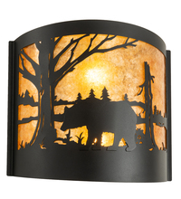 Meyda Green 203180 - 15" Wide Bear at Lake Wall Sconce