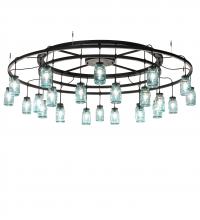 Meyda Green 224641 - 75" Wide Mason Jar 24 Light Chandelier