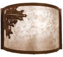 Meyda Green 23836 - 12" Wide Oak Leaf & Acorn Wall Sconce