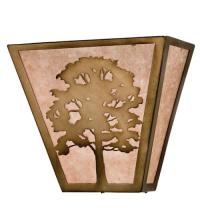 Meyda Green 23938 - 13"W Oak Tree Wall Sconce