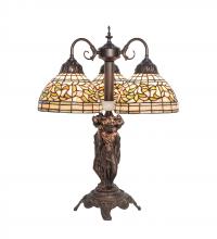 Meyda Green 245480 - 23" High Tiffany Turning Leaf Table Lamp