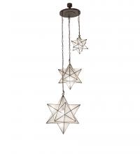 Meyda Green 247440 - 36" Wide Moravian Star 3 Light Cascading Pendant