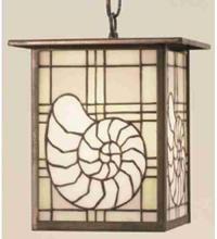 Meyda Green 47765 - 9"Sq Nautilus Lantern Pendant