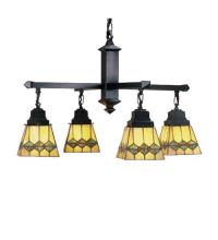 Meyda Green 48033 - 26"W Martini Mission 4 LT Chandelier