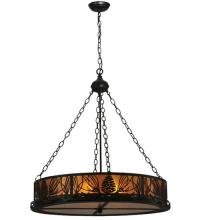 Meyda Green 50026 - 72"W Mountain Pine Inverted Pendant