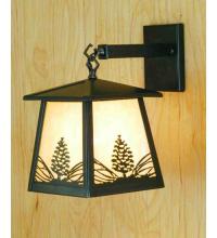 Meyda Green 67278 - 7"W Stillwater Mountain Pine Hanging Wall Sconce