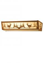 Meyda Green 67744 - 36"W Deer at Lake Vanity Light