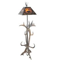 Meyda Green 95023 - 61" High Bear at Dawn Antlers Floor Lamp