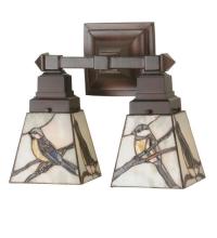 Meyda Green 98519 - 12"W Backyard Friends 2 LT Wall Sconce