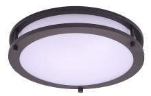 ASD Lighting ASD-LFMDR-12D15CC-BZ - ASD LED Double Ring Flushmount 12" 15W