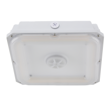 ASD Lighting ASD-CAN09S-A70WH - ASD LED Edge-Lit Canopy with Q-base 40/60/70W 120-277V 0-10V Dimmable 140Lm/W 3000/4000/5000K White 