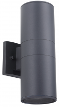 ASD Lighting ASD-OCLR-2B-BK - ASD BULB Round Outdoor Wall Cylinder 4inch with 2 rings Up and Down 2xE26 60W 120V Black ETL