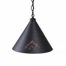 Avalanche Ranch Lighting A24241CH-97 - Canyon Pendant Medium - Mountain - Black Iron Finish - Chain