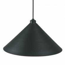 Avalanche Ranch Lighting A24301BC-97 - Canyon Pendant Large - Rustic Plain - Black Iron Finish - Black Cord