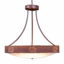 Avalanche Ranch Lighting A42606AF-HR-02 - Ridgemont Chandelier Extra Large - Bowl Bottom - Maple Cutout - Frost White Acrylic Bowl