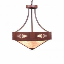 Avalanche Ranch Lighting A44684AL-HR-02 - Ridgemont Foyer Chandelier Large Short - Shade Bottom - Pueblo - Almond Mica Shade