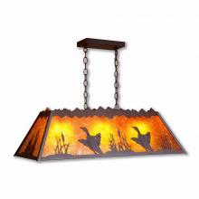 Avalanche Ranch Lighting M45464AM-27 - Rocky Mountain Billiard Light Small - Loon - Amber Mica Shade - Rustic Brown Finish