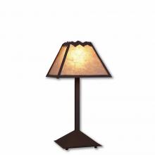 Avalanche Ranch Lighting M62401AL-28 - Rocky Mountain Desk Lamp - Rustic Plain - Almond Mica Shade - Dark Bronze Metallic Finish