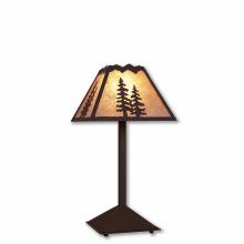 Avalanche Ranch Lighting M62414AL-28 - Rocky Mountain Desk Lamp - Spruce Tree - Almond Mica Shade - Dark Bronze Metallic Finish