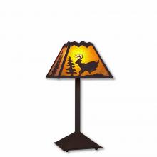 Avalanche Ranch Lighting M62430AM-28 - Rocky Mountain Desk Lamp - Mountain Deer - Amber Mica Shade - Dark Bronze Metallic Finish