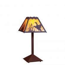Avalanche Ranch Lighting M62464AM-27 - Rocky Mountain Desk Lamp - Loon - Amber Mica Shade - Rustic Brown Finish
