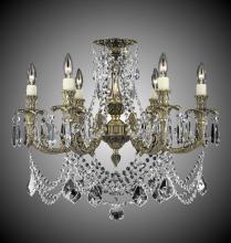 American Brass & Crystal FM2066-ALN-07G-08G-PI - 6 Light Finisterra with draping Flush Mount