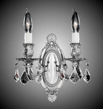 American Brass & Crystal WS9412-A-01G-PI - 2 Light Oblong Wall Sconce