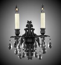 American Brass & Crystal WS9482-OTK-23S-ST - 2 Light Filigree Wall Sconce