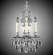 American Brass & Crystal WS9486-ALN-07G-PI - 3 Light Filigree Extended Top Wall Sconce