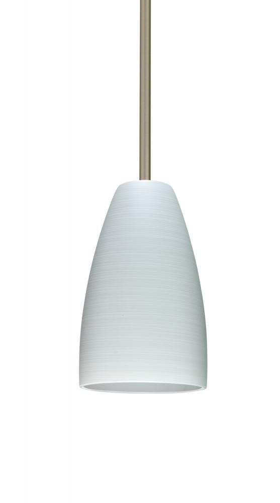 Besa Riva 9 LED Pendant 1TT Chalk Satin Nickel 1x10W GU-24 LED