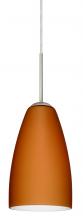 Besa Lighting 1JC-151180-SN - Besa Riva 9 Pendant Satin Nickel Amber Matte 1x75W Medium Base