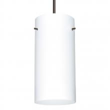 Besa Lighting 1JC-412007-BR-L - Besa Cord Pendant Stilo 12 Bronze Opal Matte 1x150W Medium Base A21, 15Ft. Cord