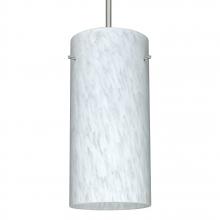 Besa Lighting 1JC-412019-LED-SN-L - Besa Cord Pendant Stilo 12 Satin Nickel Carrera 1x11W LED, 15Ft. Cord