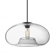 Besa Lighting 1JC-BANA15CL-BK - Besa Pendant Bana 15 Black Clear 1x60W MAX E26 Base