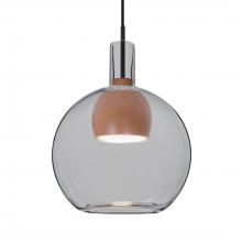 Besa Lighting 1JC-BENJISMMD-LED-BK - Besa, Benji Cord Pendant, Smoke/Medium, Black Finish, 1x9W LED