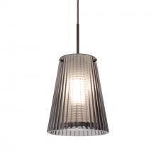 Besa Lighting 1JC-DIONSM-BR - Besa Dion Pendant, Smoke Shade, Bronze Finish, 1x60W MAX E26 Base