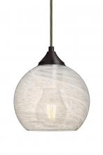 Besa Lighting 1JC-JILLYCL-EDIL-BR - Besa, Jilly Cord Pendant, Vapor Clear, Bronze Finish, 1x5W LED Filament