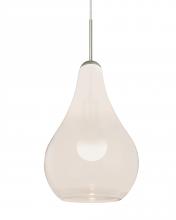  1JC-LEONMW-LED-SN - Besa, Leon Cord Pendant, Milky White, Satin Nickel Finish, 1x9W LED